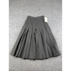 Arthur Chapnik Skirt Womens 4 Gray Wool Pleated Full Midi Lined Career New Tag